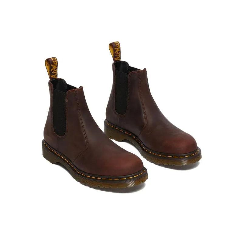 Dr.Martens 2976 Waxed Full Grain Leather Chelsea Boots 'Chestnut'-2