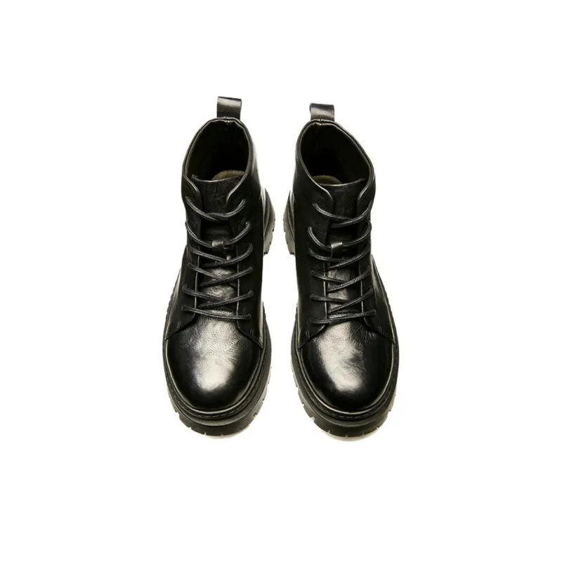 Brounvanm Ankle Boots 3.5CM Men's Black-6