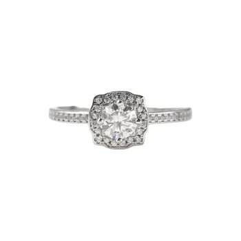 Stone On The Line S925 Silver Moissanite Rings Women's