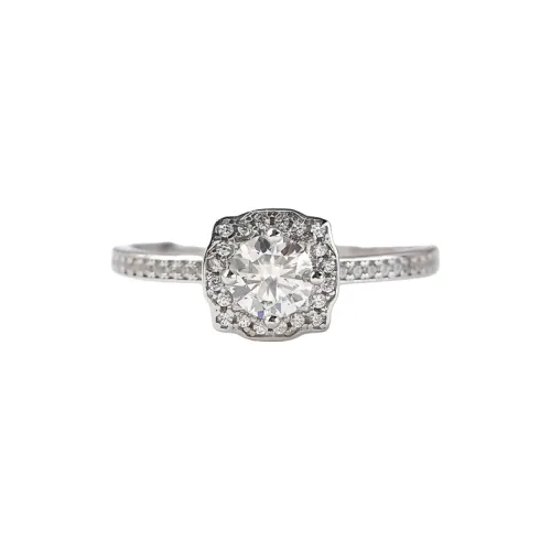 Stone On The Line S925 Silver Moissanite Rings Women's