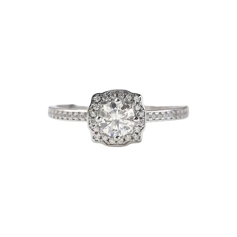 Stone On The Line S925 Silver Moissanite Rings Women's-0