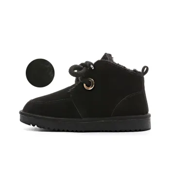 Warrior Warm Wear Resistant Slip Resistant Short Snow Boots Women's Black