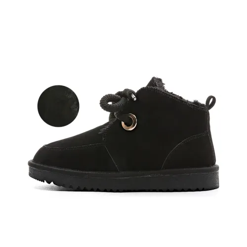 Warrior Warm Wear Resistant Slip Resistant Short Snow Boots Women's Black