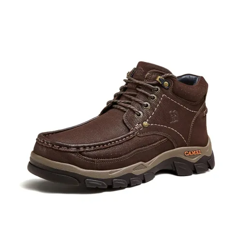 CAMEL Warm And Wear-Resistant Short Outdoor Boots 4cm Men's Brown