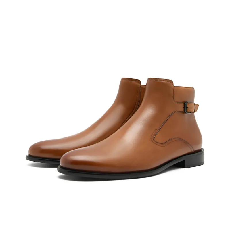 PEDRO Ankle Boots Men Black/Light Umber-4
