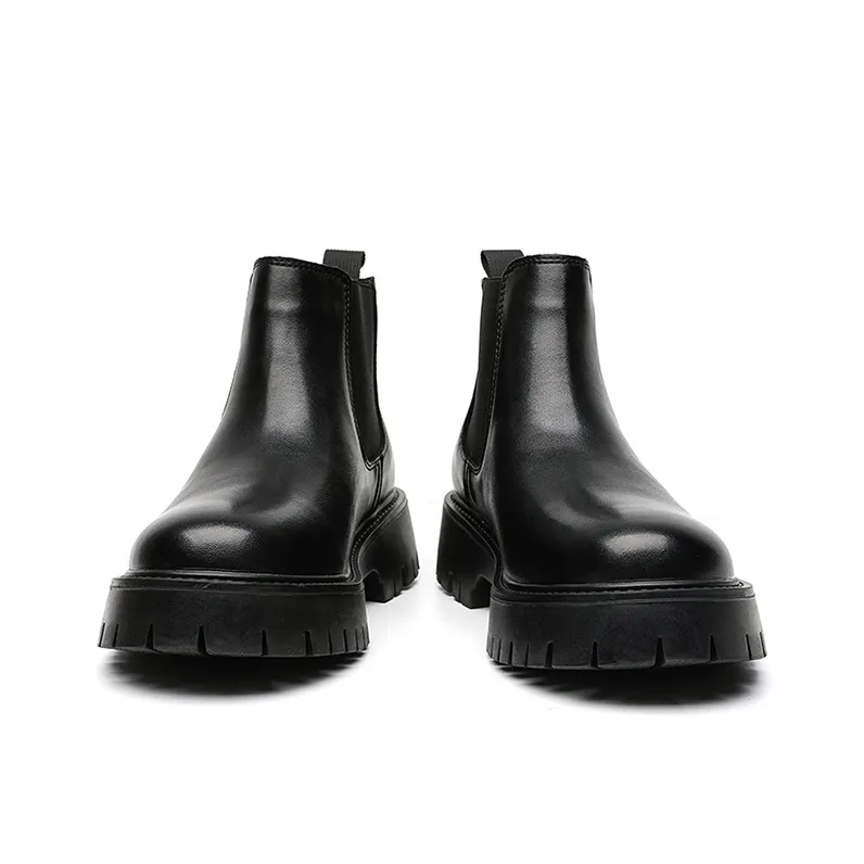 GZZ Short Chelsea Boots Men's Black-3
