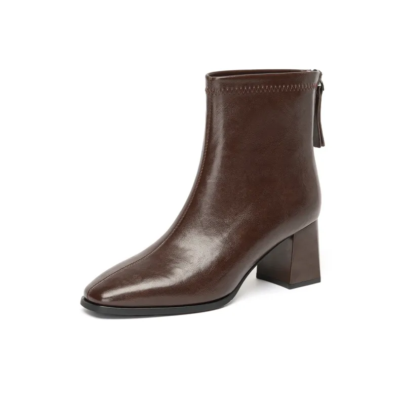 GEMEIQ Ankle Boots Women's Black/Brown-6
