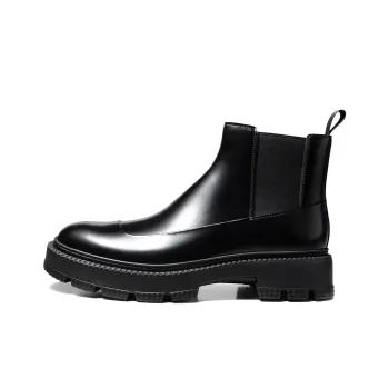 THOM WILLS British Business Formal Leather Shoes Short Chelsea Boots Men's