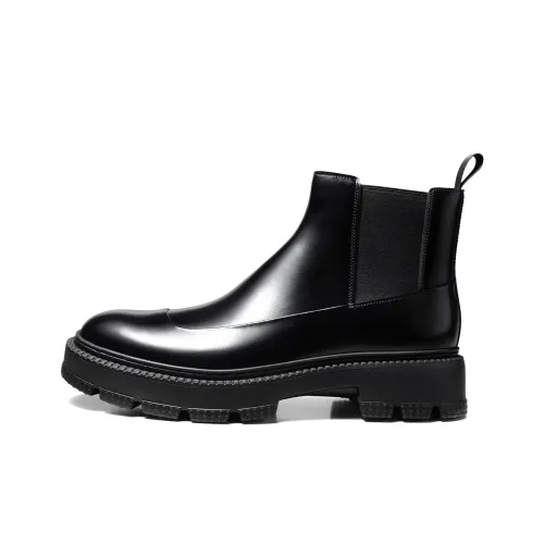 THOM WILLS British Business Formal Leather Shoes Short Chelsea Boots Coats Men's