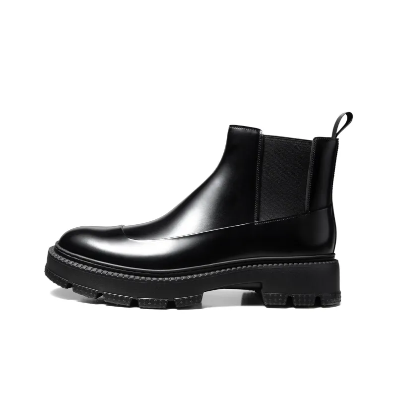 THOM WILLS British Business Formal Boots Short Chelsea Boots Men's-0