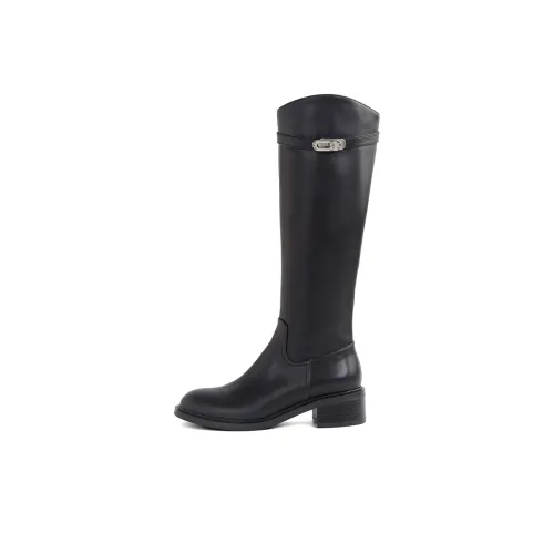PT'SON Knee high Hiking boots Women's Black