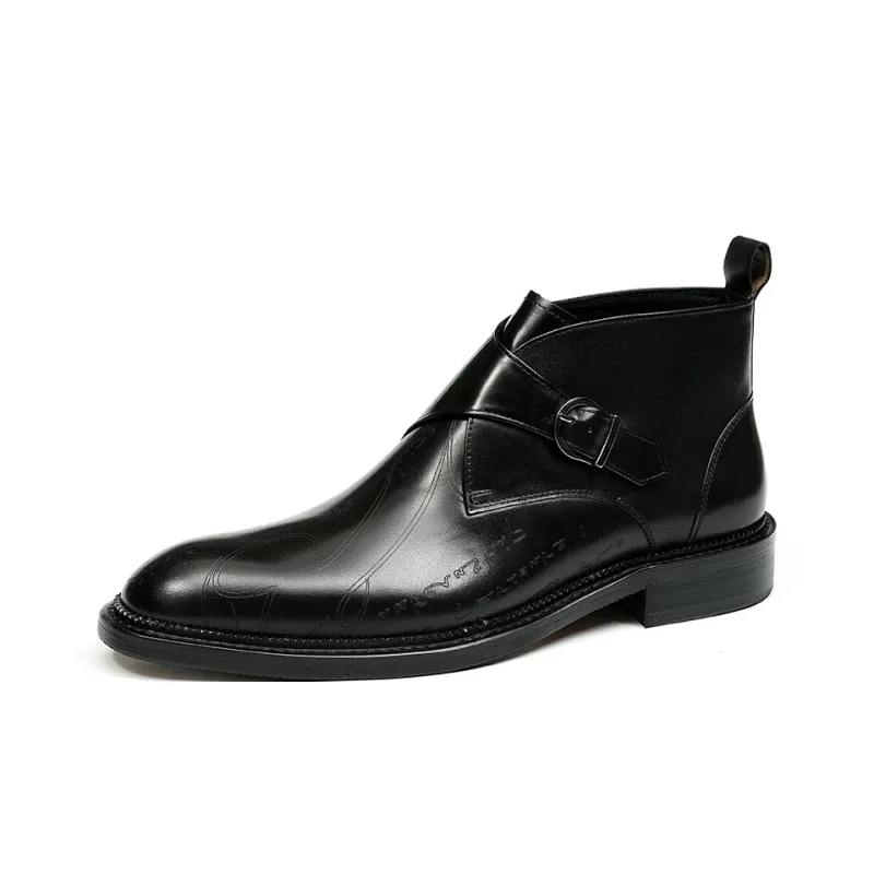 ASTON M.JAZZ Ankle Boots Men Black/Coffee-8