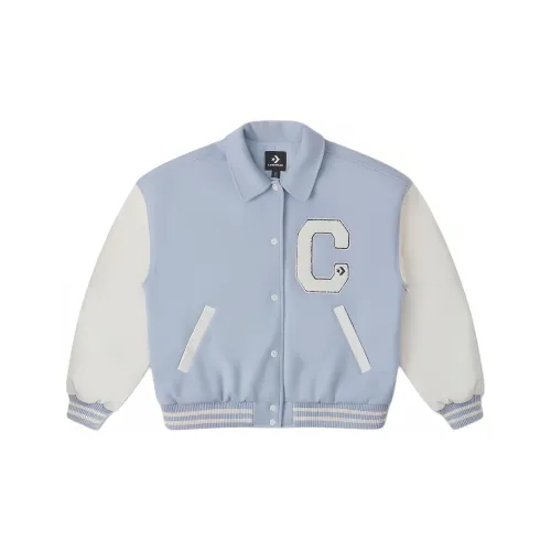 Converse Baseball Jacket Women's Light Blue