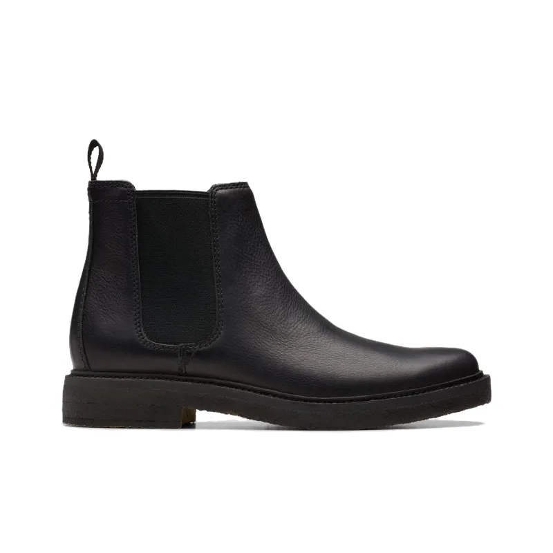 Clarks Short Chelsea Boots Men's Black-1