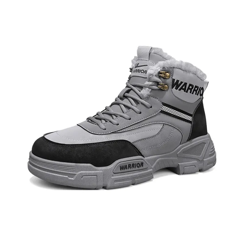 Warrior Knee-High Martin Boot Men's Gray Black-1