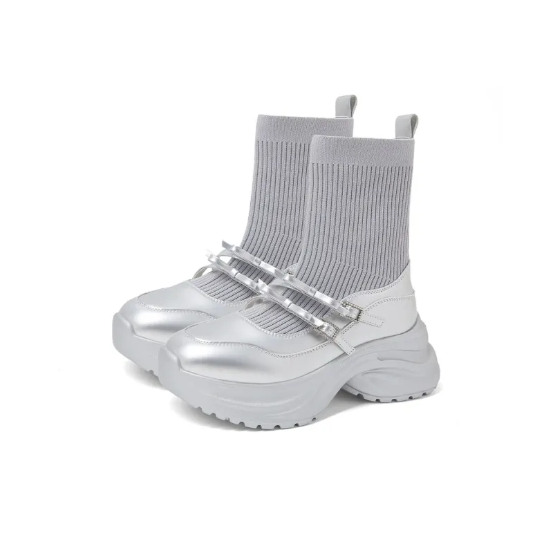 COMELY Ankle Boots Women's Black/Silver-2