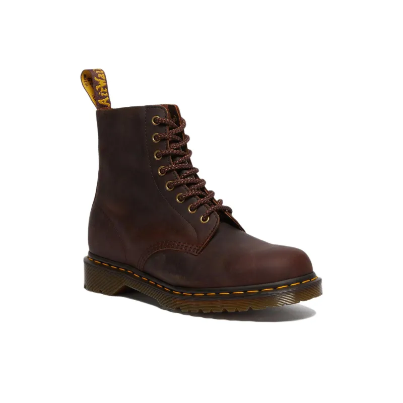 Dr.Martens 1460 Pascal Waxed Full Grain Leather Lace Up Boots 'Chestnut '-1
