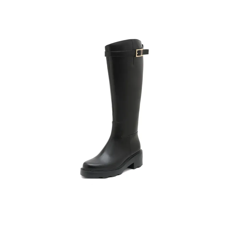 Staccato Knee high Boots 5.5cm Women's Black-11