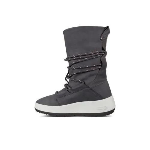 Ecco Warm And Wear-Resistant Crew Snow Boots Women's Gray
