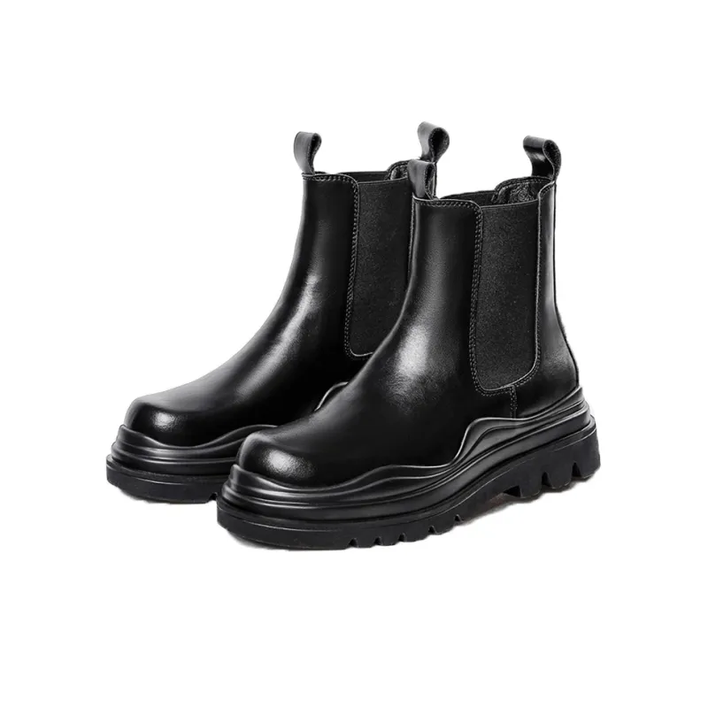 YEDANI Crew Chelsea Boots Men's Black-1
