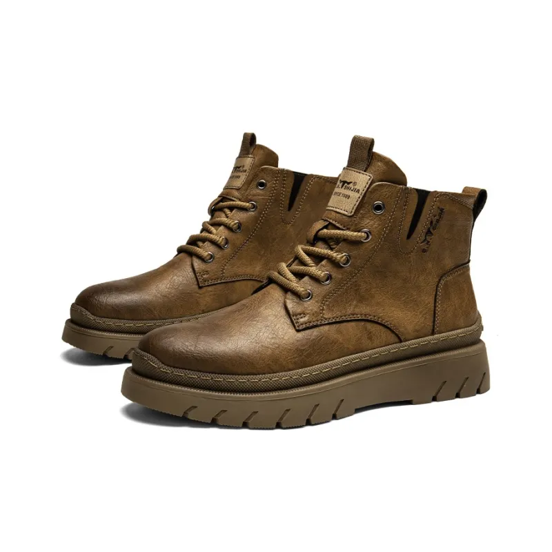 G.N.SHIJIA Ankle Boots Men Black/Brown-8