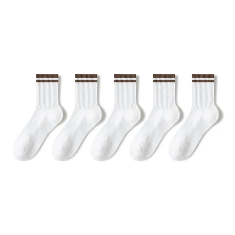 YINSHILIANGPIN Mid Calf Socks Men's 5 Pack-35
