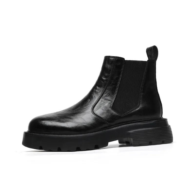LUOGOKS Chelsea Boots Men's Black-5