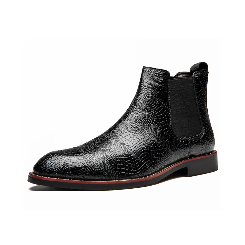 CHINT Short Chelsea Boots Men's Black-1