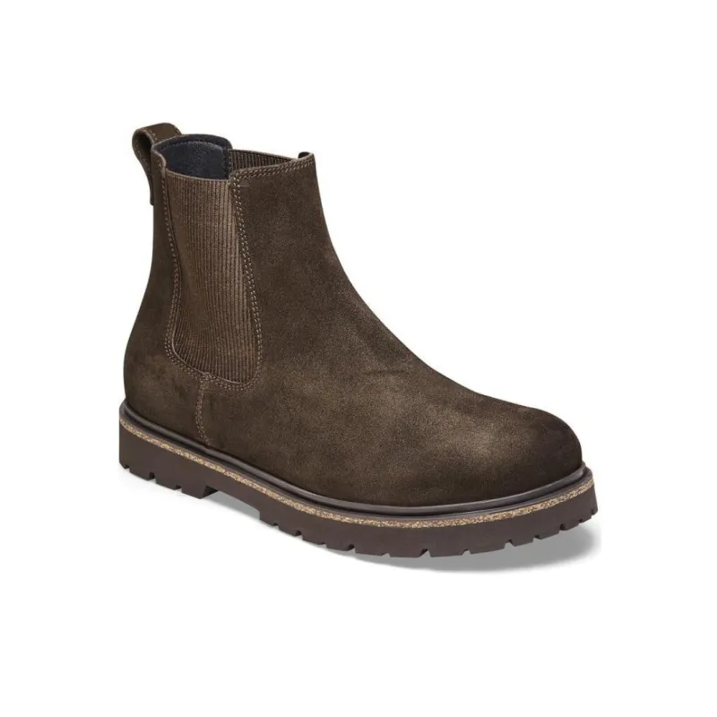 Birkenstock Highwood Series Short Chelsea Boots Men's Mocha Narrow Fit-2