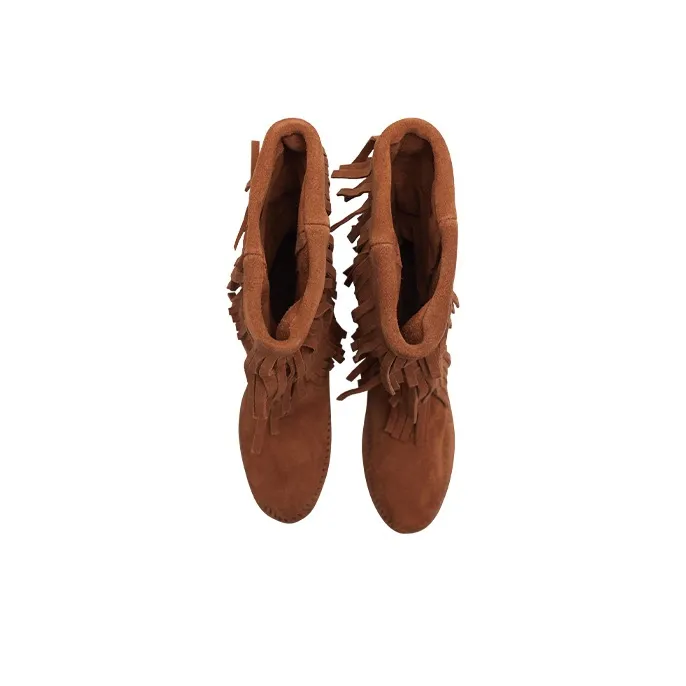 MINNETONKA Mini Tangka Ankle Boots Women's Brown-3