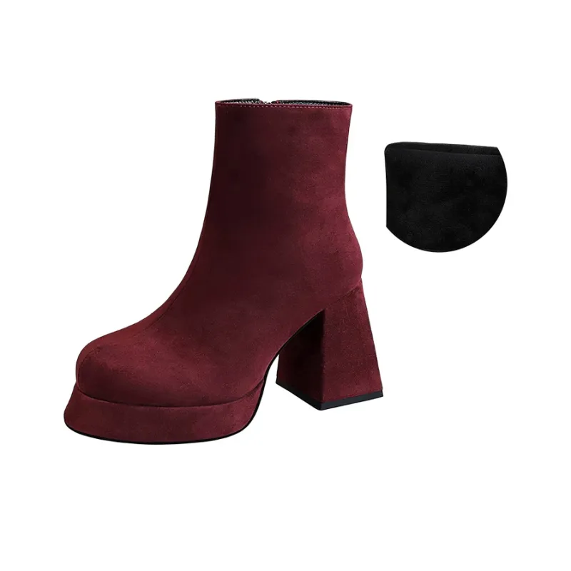 BIGTREE Ankle Boots Women's Ancora Red, Black, Dark Brown-3