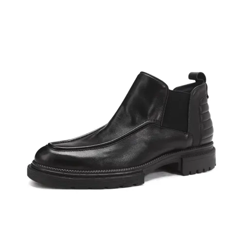 Voguhomme Short Chelsea Boots Men's Black