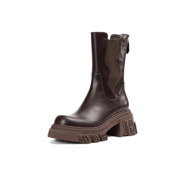 DIBO MANNER Chelsea Boots Women's Amber Coffee-1