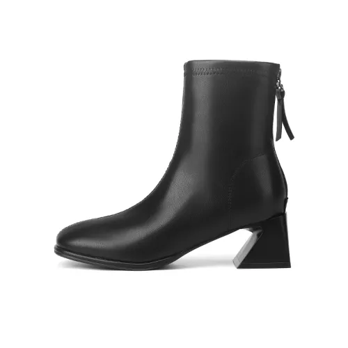 ACESC Ankle Boots Women's Black/Beige/Milk Tea