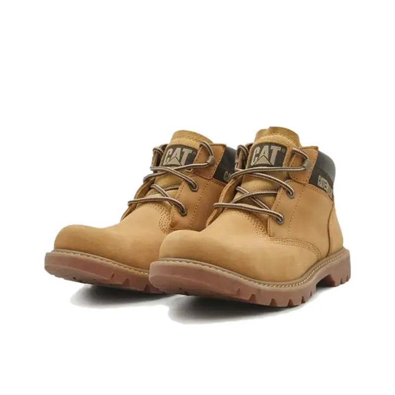 CAT Slip Resistant Ankle Length Outdoor Boots Men's Yellow-1