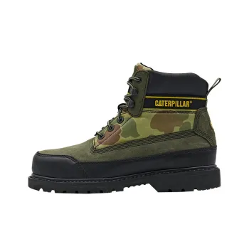 CAT Outdoor Boots Unisex Camouflage Black Green