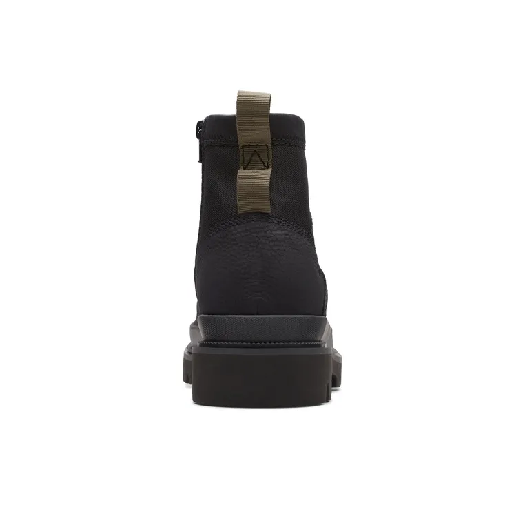 Clarks Short Mid Calf Martin Boot Men's Black-3