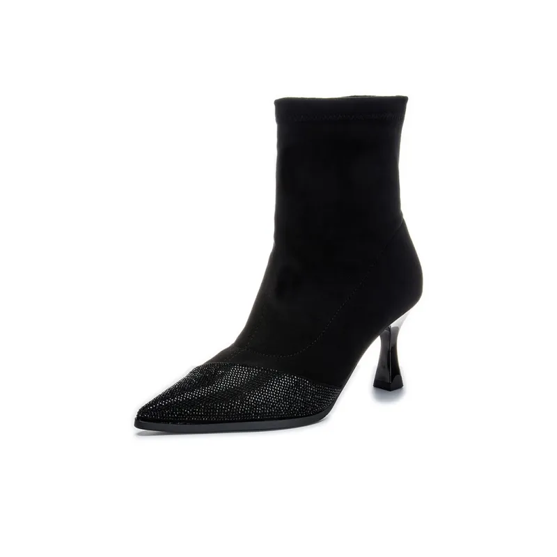 POOQ Ankle Boots Women's Black/Brown-1