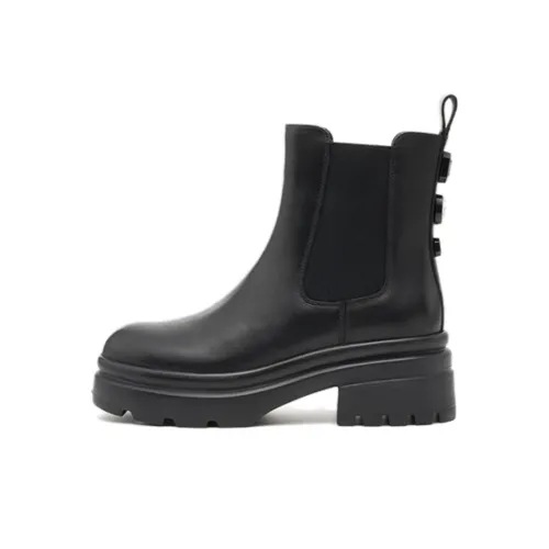 SENSE 1991 Short Chelsea Boots 6cm Women's Black