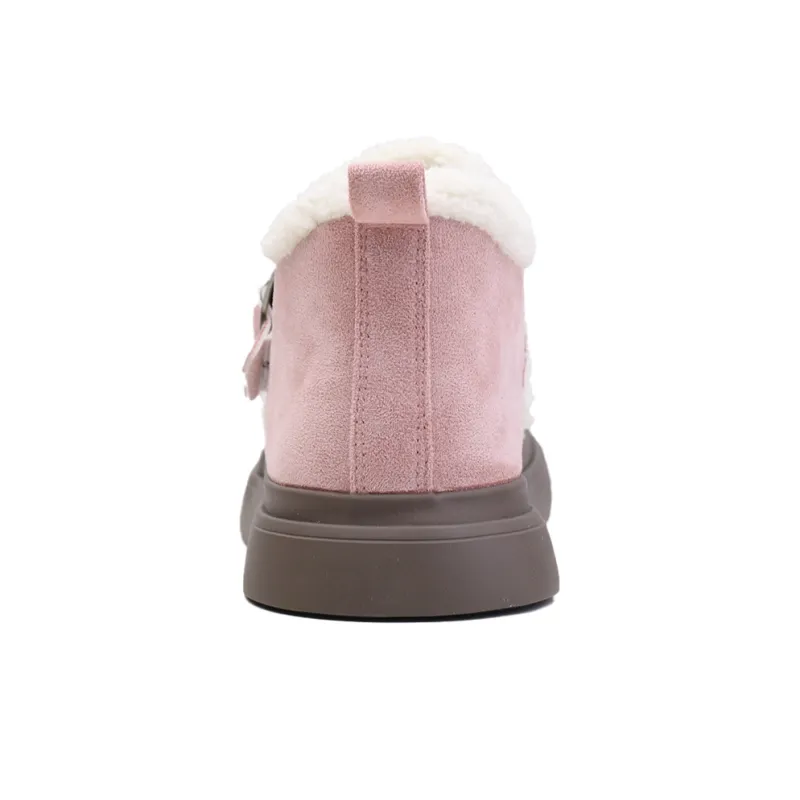Warrior Warm Wear-Resistant Slip-Resistant Short Snow Boots Women's Pink-4