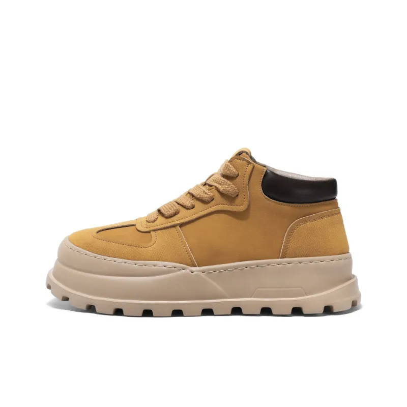 YUZHAOLIN Anti-Slip And Wear-Resistant Height Increasing Mid-Top Casual Shoes Men's Box-1