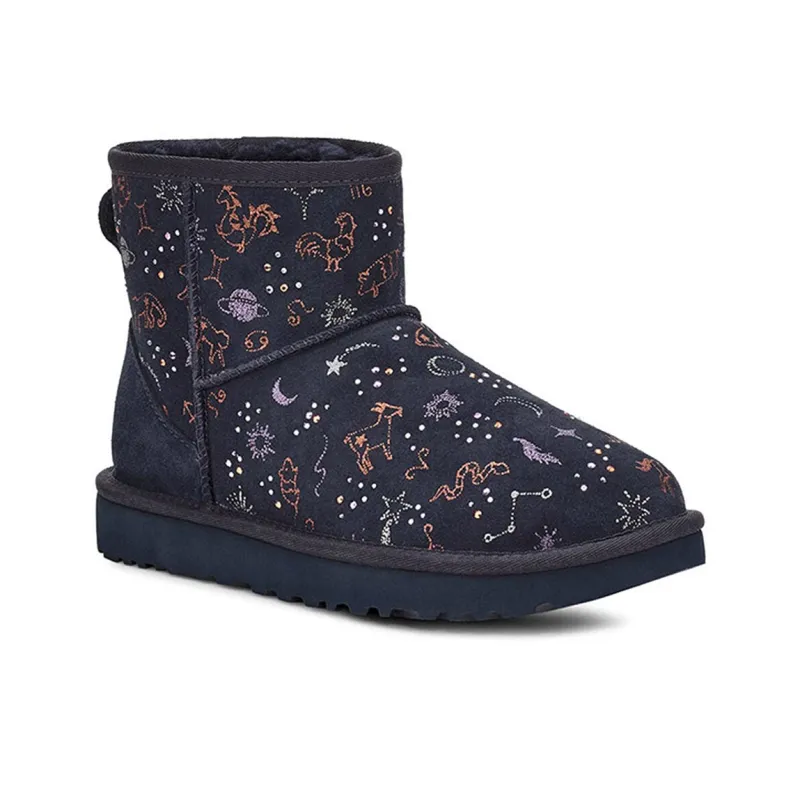 UGG Classic Zodiac Mini Fleece Lined Navy Blue Women's-2