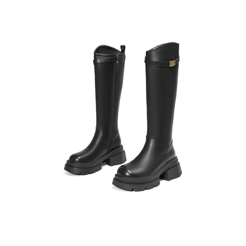 EBLAN Knee high Boots Women's Black-2