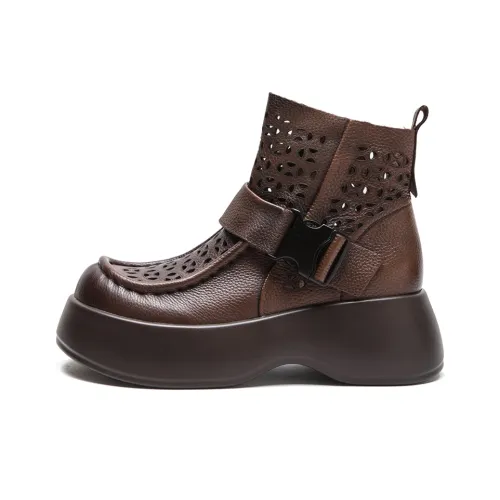 Jay Ankle Boots Women's Brown/Black/Beige