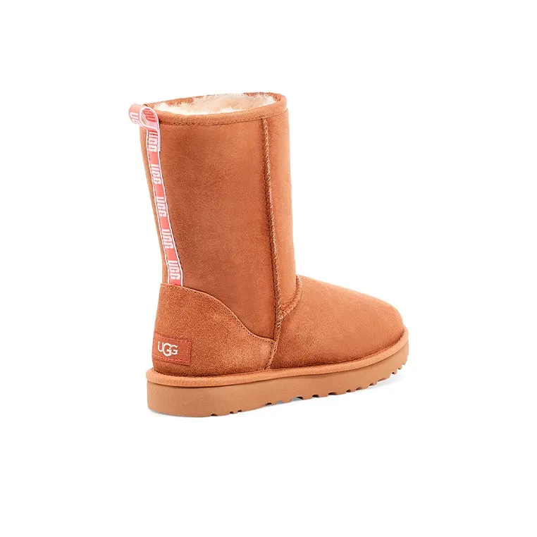 UGG Classic Short Ii Graphic Logo 2.0 Fleece Lined Women's-4