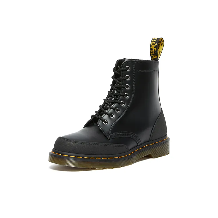 Dr.Martens 1460 Guard Panel Leather Lace Up Boots 'Black'-1
