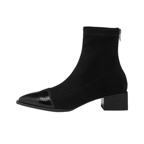 XIAOAJUE Ankle Boots Women's Black