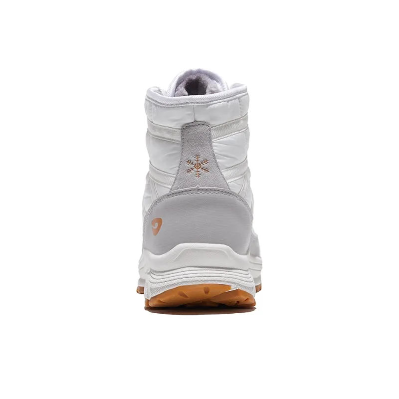 HOT POTATO Warm Wear Resistant Cushioning Slip Resistant Coverage Crew Snow Boots Unisex White-1