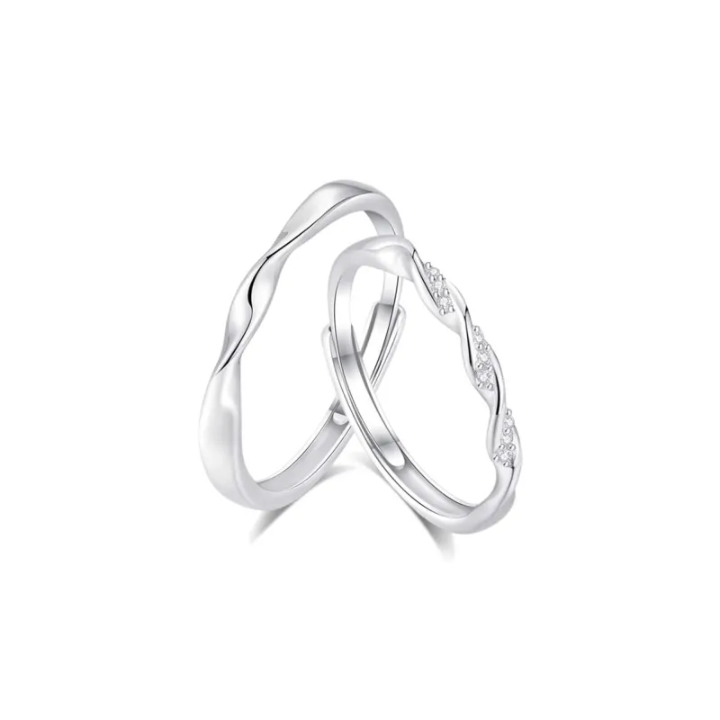 Fortune Gold Zirconia Rings Unisex-0