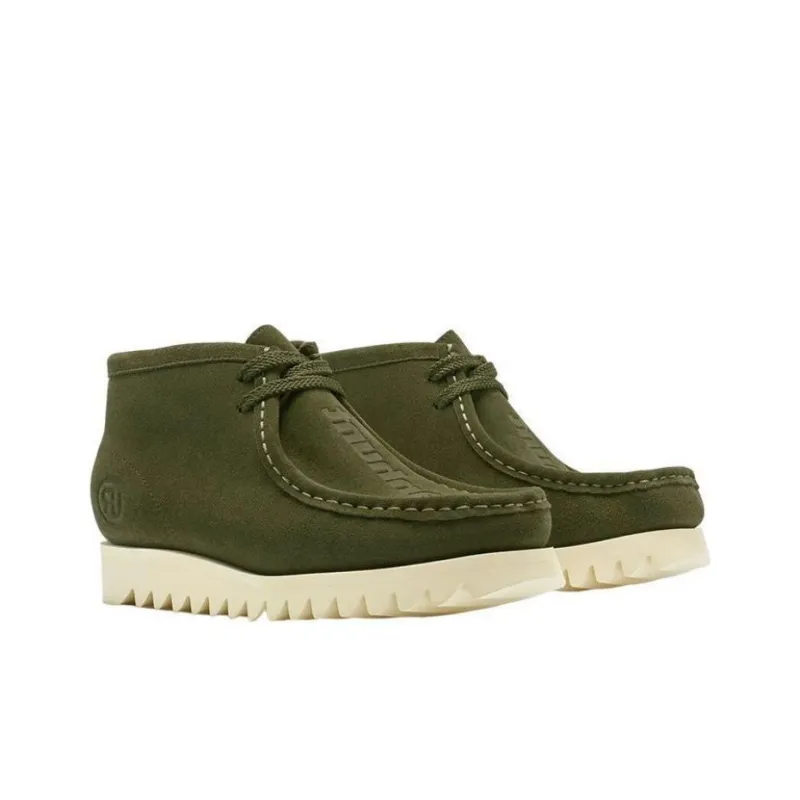 A BATHING APE Manhunt Ankle Boots Women's Green-3